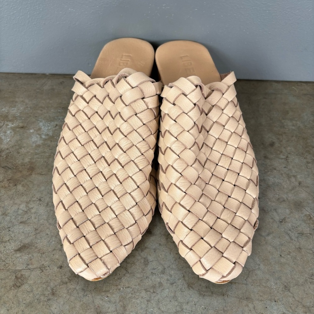 Liberté Bondi Woven Leather Mules Size 7/38